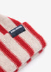 Merino wool Red Striped Beanie by Bobo Choses