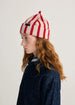 Merino wool Red Striped Beanie by Bobo Choses