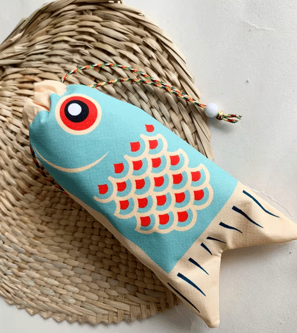 Blue Koi Fish Coin Pouch