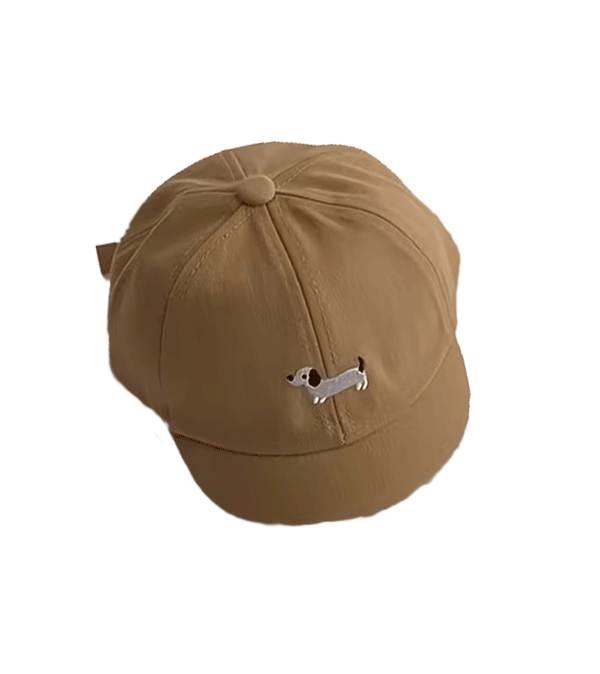 Little Cap with Dog Embroidery