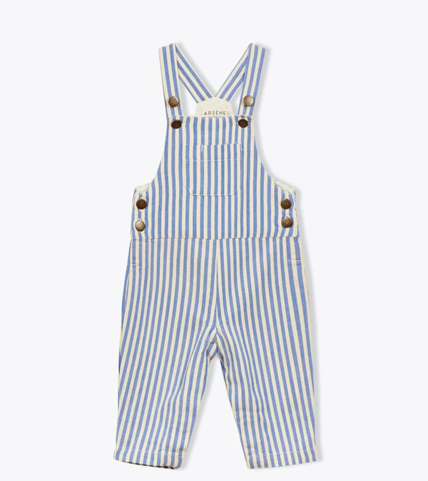 Blue Striped Denim Dungarees by Arsene et Les Pipelettes