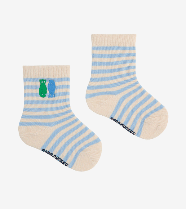 Baby Striped Fish Short Socks by Bobo Choses