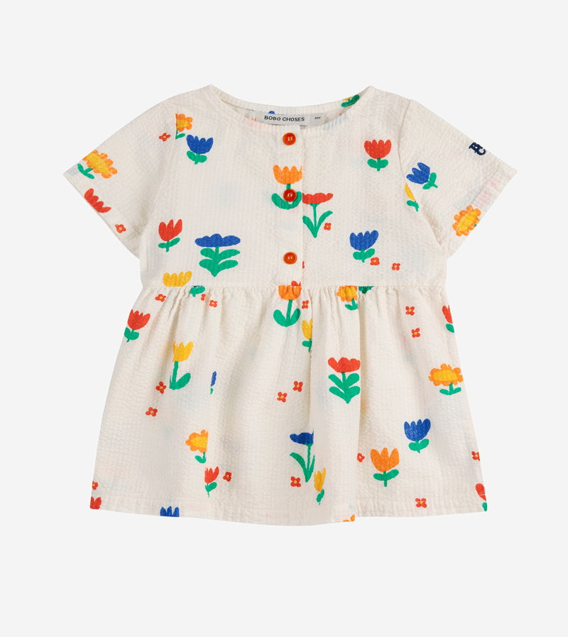 Garden Party all over Woven Dress by Bobo Choses