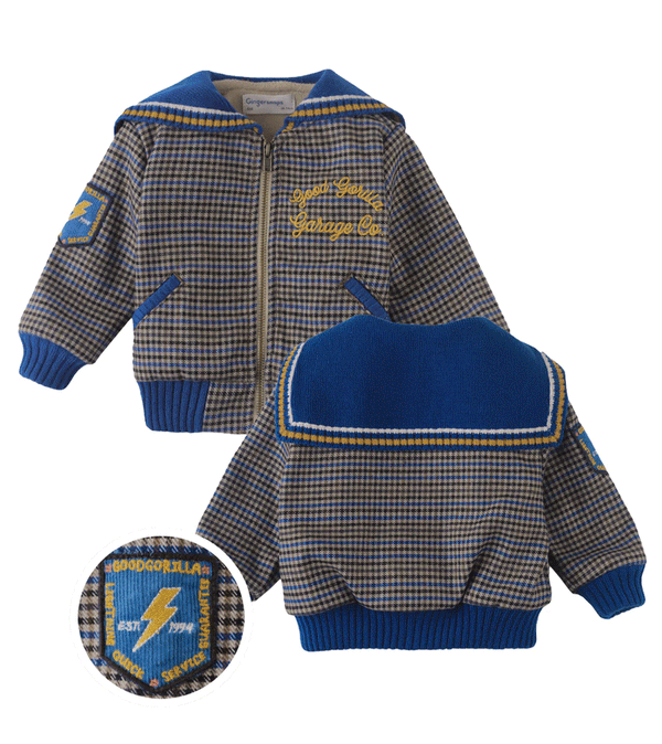 Baby Houndstooth Fred Sailor Jacket by Gingersnaps