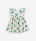 Pixel Flowers all over Ruffled Dress by Bobo Choses