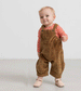 Dark Bronze Baby Riri Cord Dungarees by MarMar Copenhagen