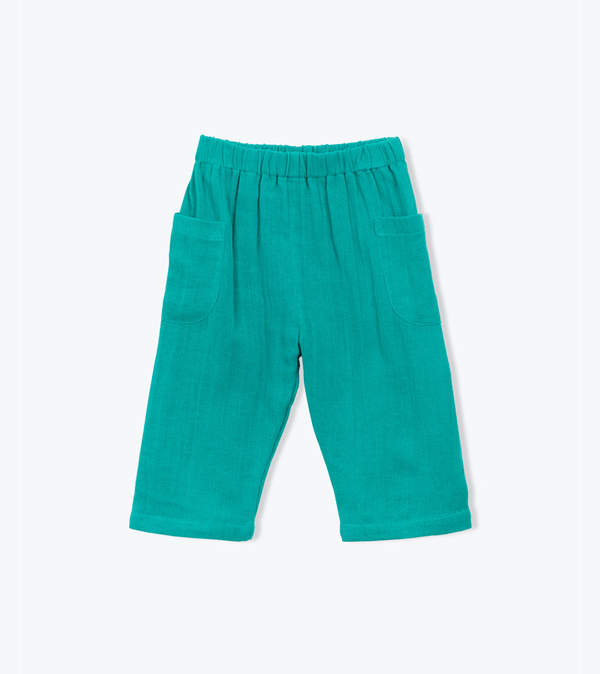 Green Baby Voile Trousers by Arsene et Les Pipelettes