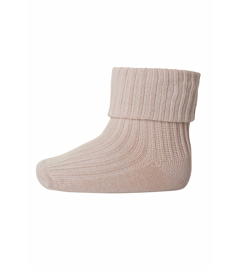 Rose Dust Wool Rib Socks by mp Denmark