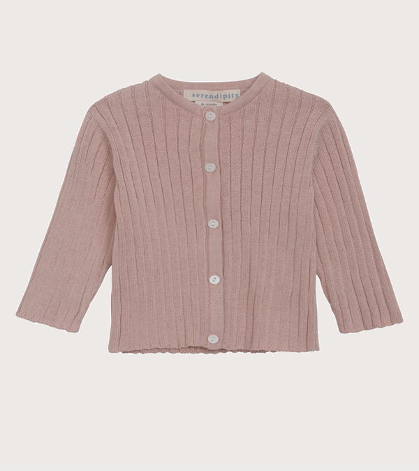 Rose Dust Organic Baby Cardigan by Serendipity