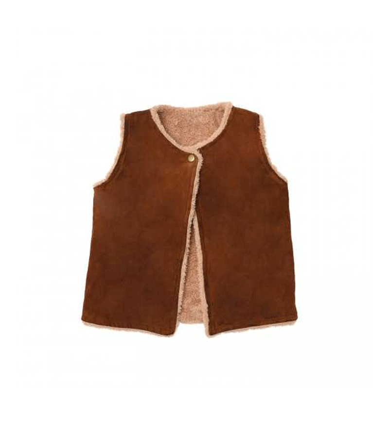 Baby Agathe Faux Sheepskin Gillet by Lililotte