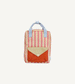 Coral Pink and Sandy Yellow Stripes Wonders of the Deep Sea Backpack by Sticky Lemon