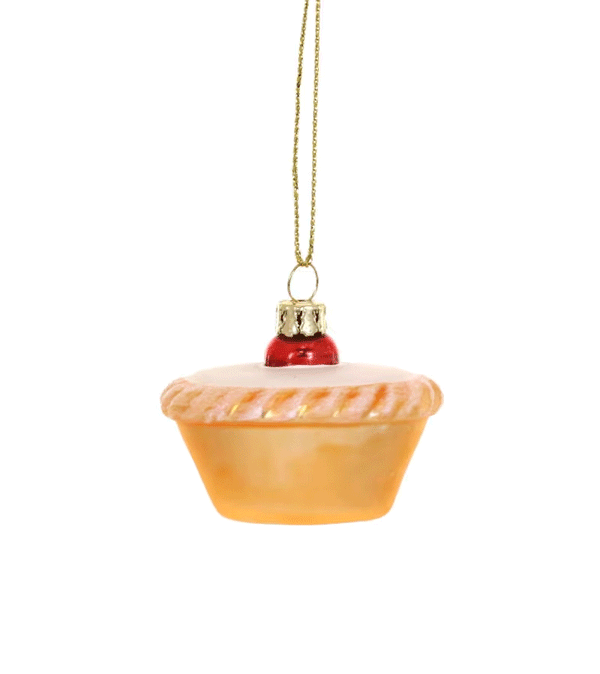 Bakewell Tart Glass Ornament by Cody Foster