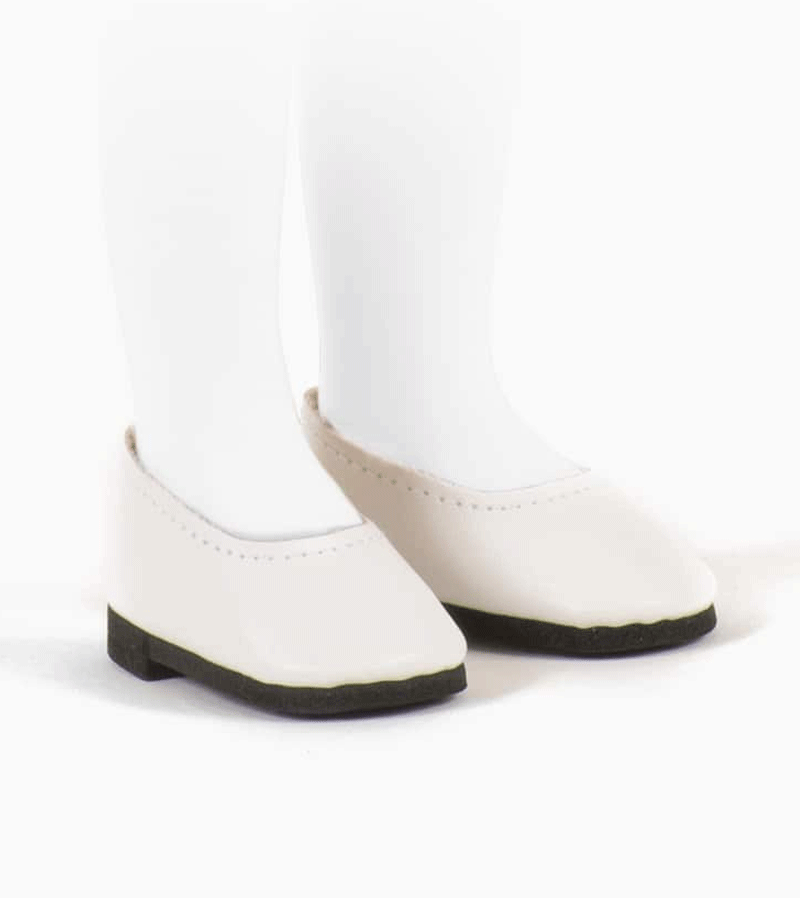 White Ballerina Shoes for Amigas Girl Dolls