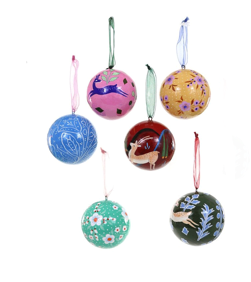 Fable Paper Mache Baubles by Cody Foster