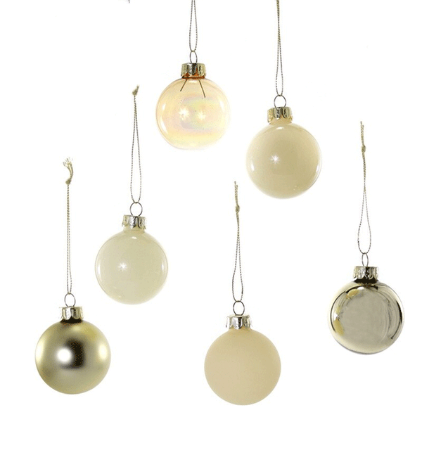 Large Ivory Hue Glass Baubles by Cody Foster