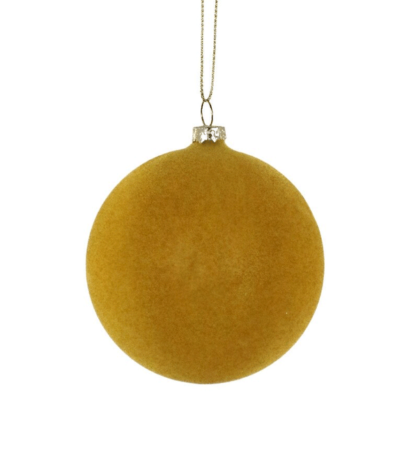 Medium Mustard Velvet Glass Baubles by Cody Foster