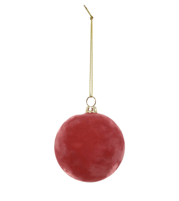 Small Rose Velvet Glass Bauble by Cody Foster