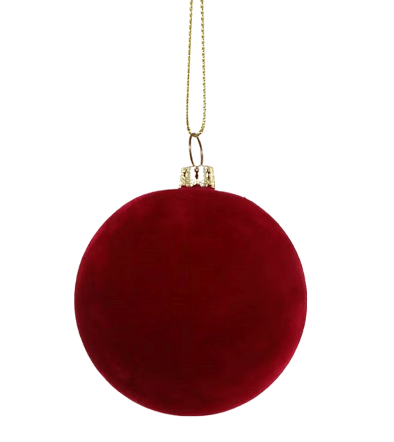 Medium Scarlet Velvet Glass Baubles by Cody Foster