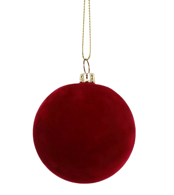 Medium Scarlet Velvet Glass Baubles by Cody Foster