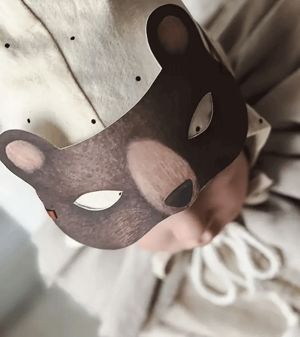 Bear Woodland Paper Mask