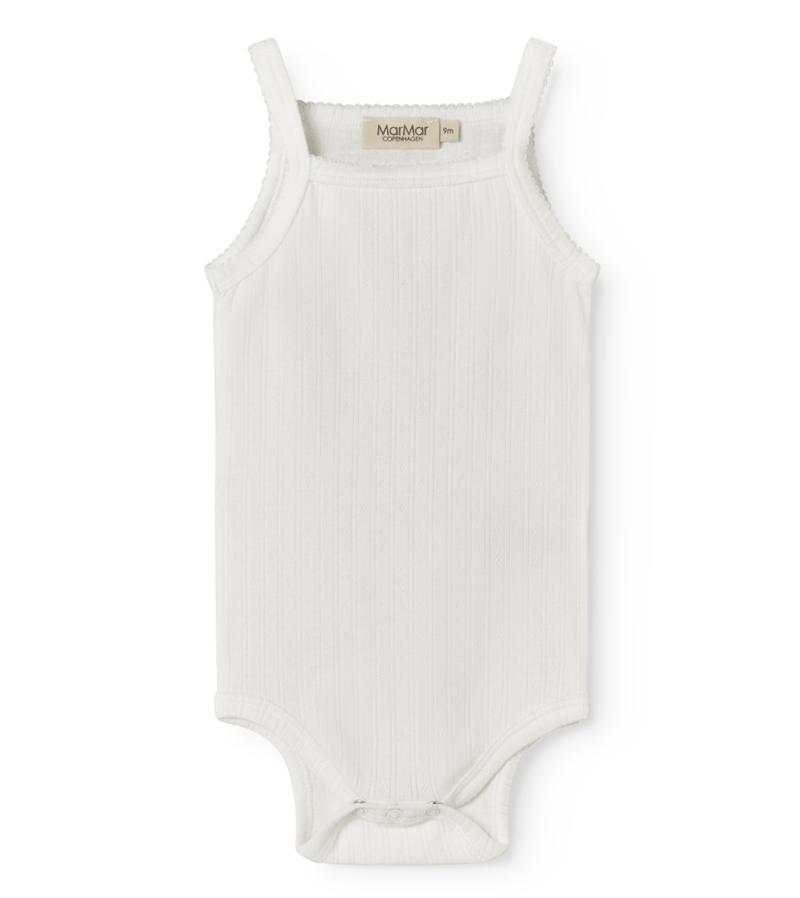 Gentle White Pointelle Modal Belli Sleeveless Body by MarMar Copenhagen”