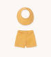 Mustard Vichy Bib and Bottoms Set by GOMMU