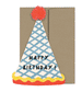 Birthday Hat Die Cut Birthday Card by Isatopia