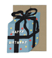 Blue Gift Birthday Die Cut Card by Isatopia