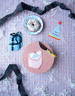 Blue Gift Birthday Die Cut Card by Isatopia