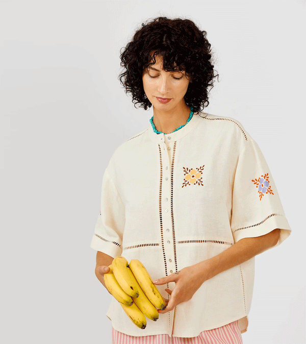 Women's Embroidered Blouse by Arsene et Les Pipelettes