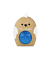 42mm Blue Glitter Bird Bouncing Ball by Ratatam