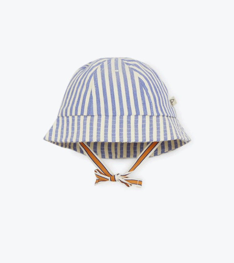 Blue Striped Denim Sun Hat by Arsene et les Pipelettes