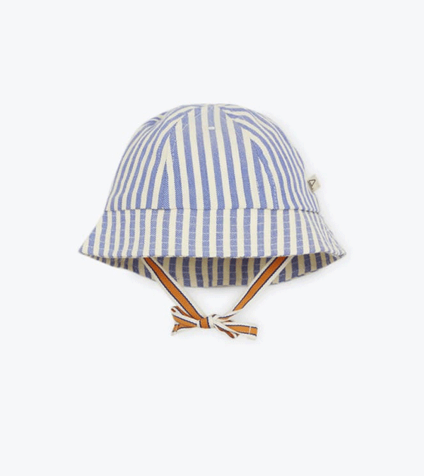 Blue Striped Denim Sun Hat by Arsene et les Pipelettes