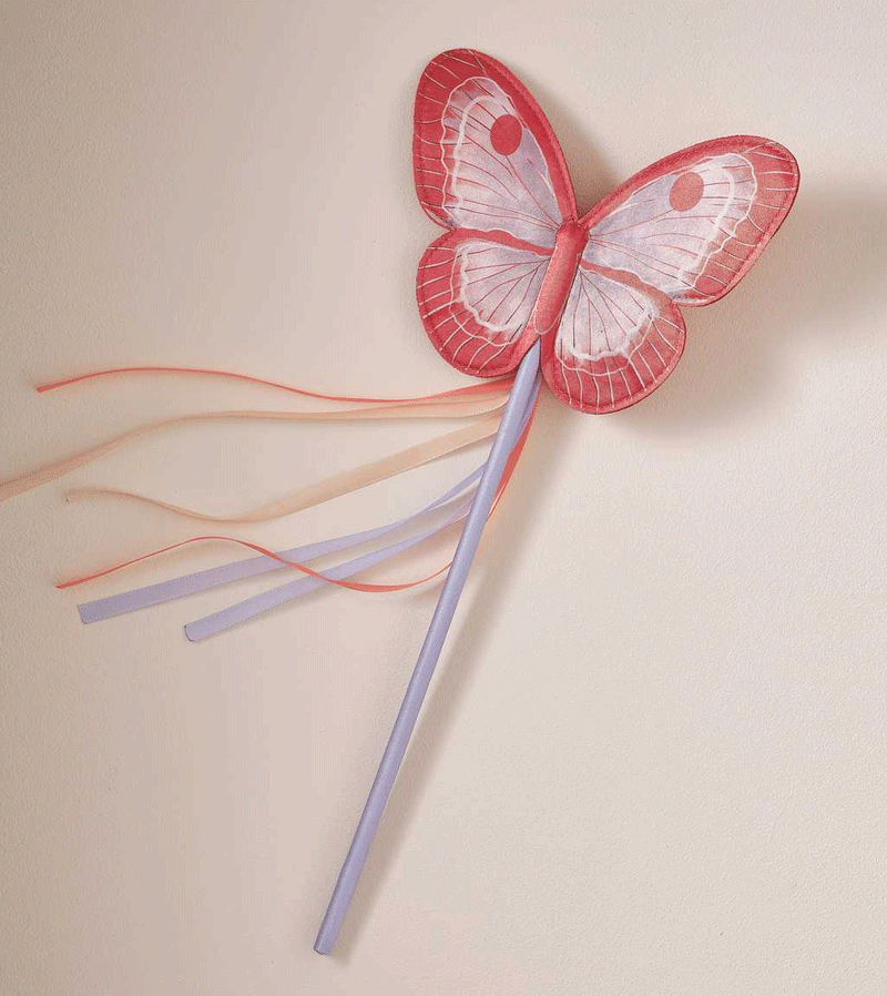 Red and Lilac Butterfly Wand by Ginger Ray