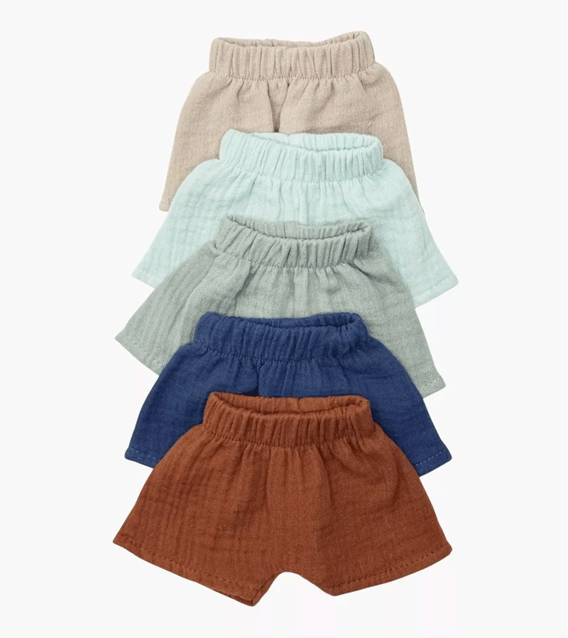 Vito Cotton Gauze Shorts for Minikane Baby Dolls