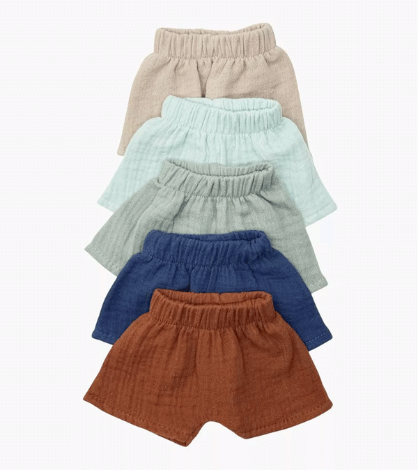 Vito Cotton Gauze Shorts for Minikane Baby Dolls
