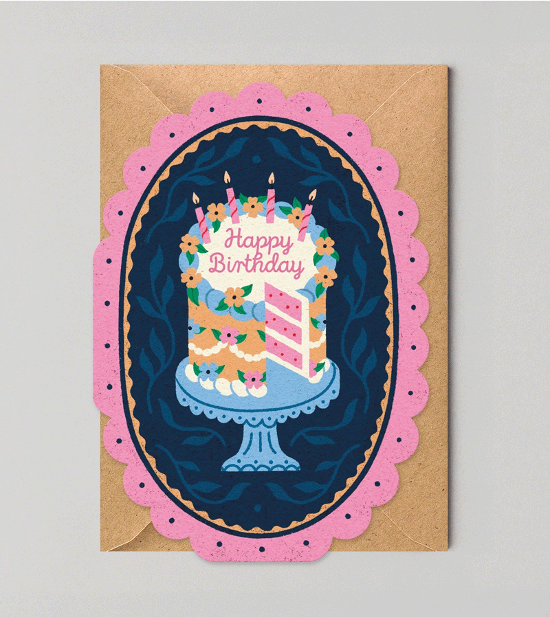Cake Die Cut Birthday Card by Studio Boketto