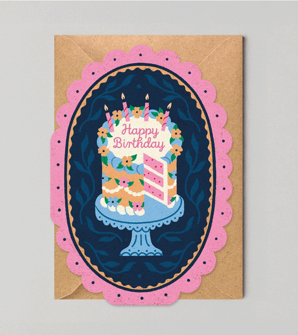 Cake Die Cut Birthday Card by Studio Boketto