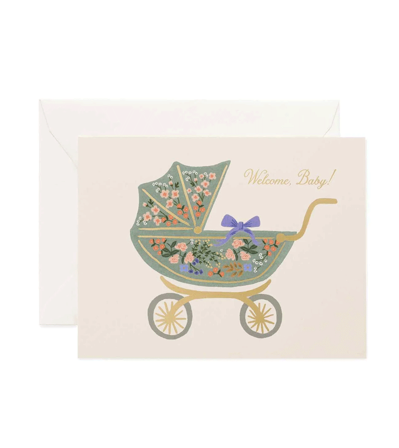 Floral Pram Card by Rifle Paper Co