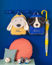 Puce & Pilou Dog Baby Slippers by Moulin Roty