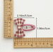 Set of 2 Rose Check Bow Hair Clips