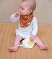 Cinnamon Grid Fold over Bib by Fabelab