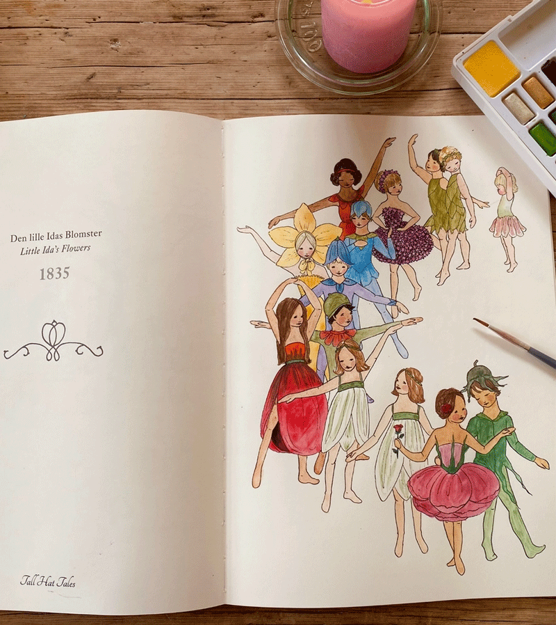 Coloring Book with Andersen's Fairy Tales Has Audio Link by Tall Hat Tales