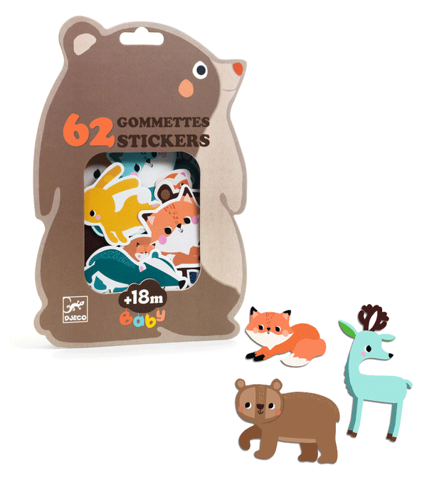 62 Stickers Animals of the Forest by Djeco