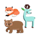 62 Stickers Animals of the Forest by Djeco