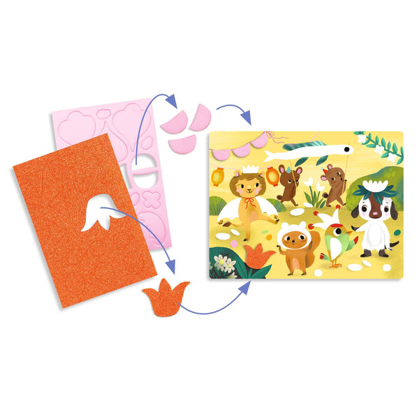 Foam Collage Sparkling Parties by Djeco