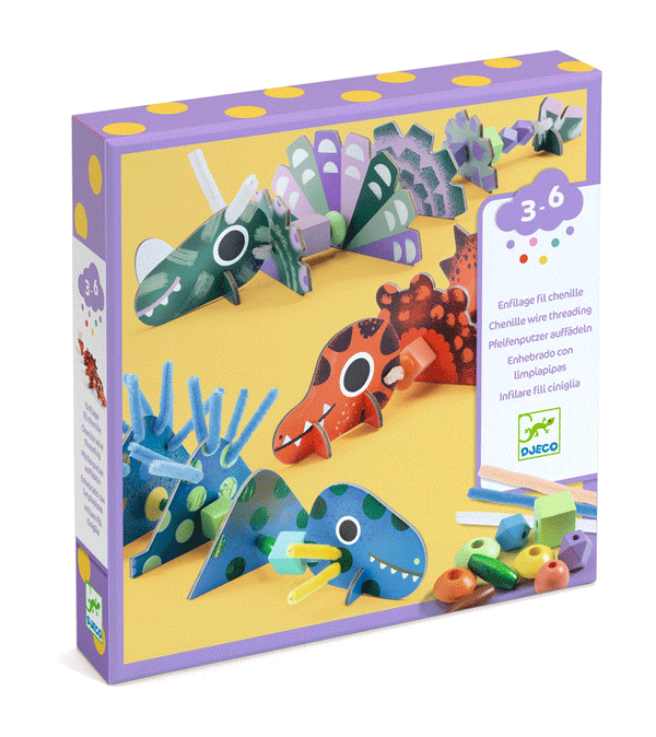 Terrible Dinos Pipe Cleaner Threading by Djeco