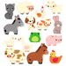 Farm Animals Thick and Reusable Stickers by Djeco