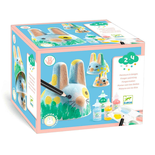 Bunny Trio Finger Painting by Djeco