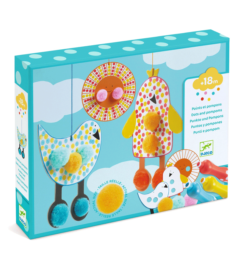 In the Sky Dots and Pompoms Toddler Art Set by Djeco